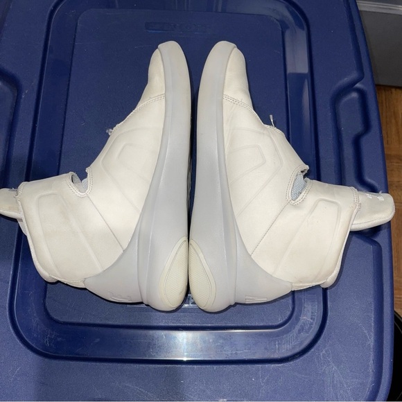 NIKE 840106-010 YOUTH UNISEX SHOES SNEAKERS OFF WHITE LIGHT GRAY LEATHER SZ 4Y - Picture 7 of 8